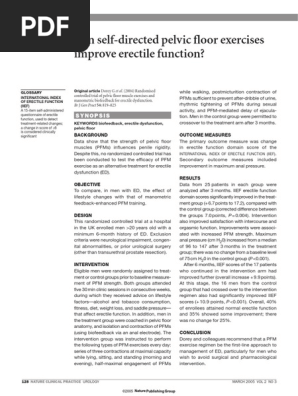 Can Self Directed Pelvic Floor Exercises Erectile Dysf Erectile