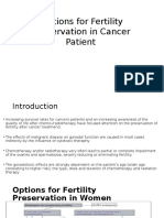 Options For Fertility Preservation in Cancer Patient