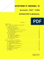 Fanuc System P-Model G Symbolic FAPT Turn Operator's Manual (B-54132E - 01)