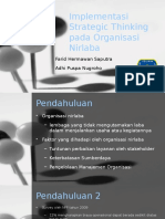 Implementasi Strategic Thinking Pada Organisasi Nirlaba