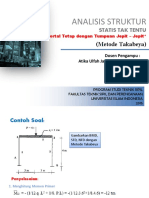 As Tak Tentu - Lec 9 - Metode Takabeya - Portal Tetap Dengan Tumpuan Jepit-Jepit