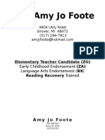 Amy Footes Resume