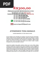 Manaus MONOGRAFIA E TCC PARA TODOS OS CURSOS R$300,00