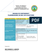 Mahaba ES Contingency Plan On May 2016 Election