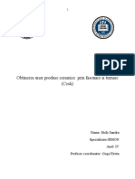 Proiectarea Unei Linii Tehnologice A Unor Produse Cermice Obtinute Prin Fasonare Si Turnare