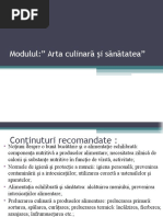 Modulul Arta Culinară Şi Sănătatea 1