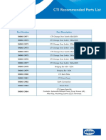 CTI Parts List