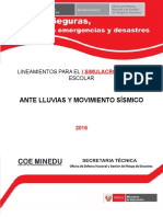 Lineamientos I Simulacro Nacional Escolar 2016