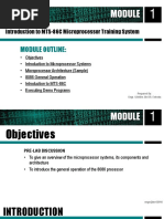 Introduction To MTS-86C Microprocessor Training System