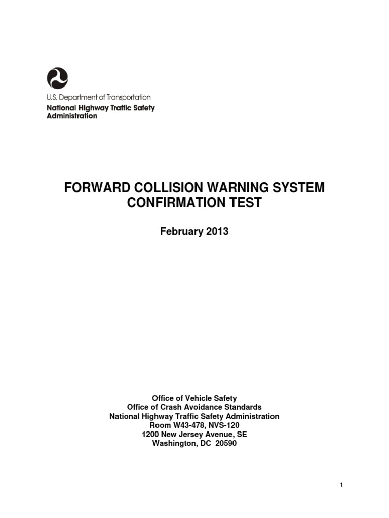 FCW NCAP Test Procedure 2-7-2013 | PDF | Filter (Signal Processing ...