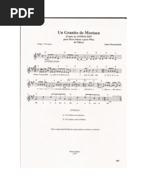 Como Un Granito De Mostaza Partitura Pdf