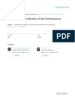 Perspectives on Models of Job Performance