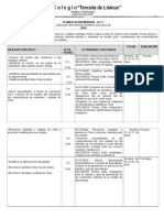 Planificacion de Ciencias, Historia,Matematica y Lenguaje.