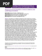 Collins - Physical and Chemical Degradation of Batteries