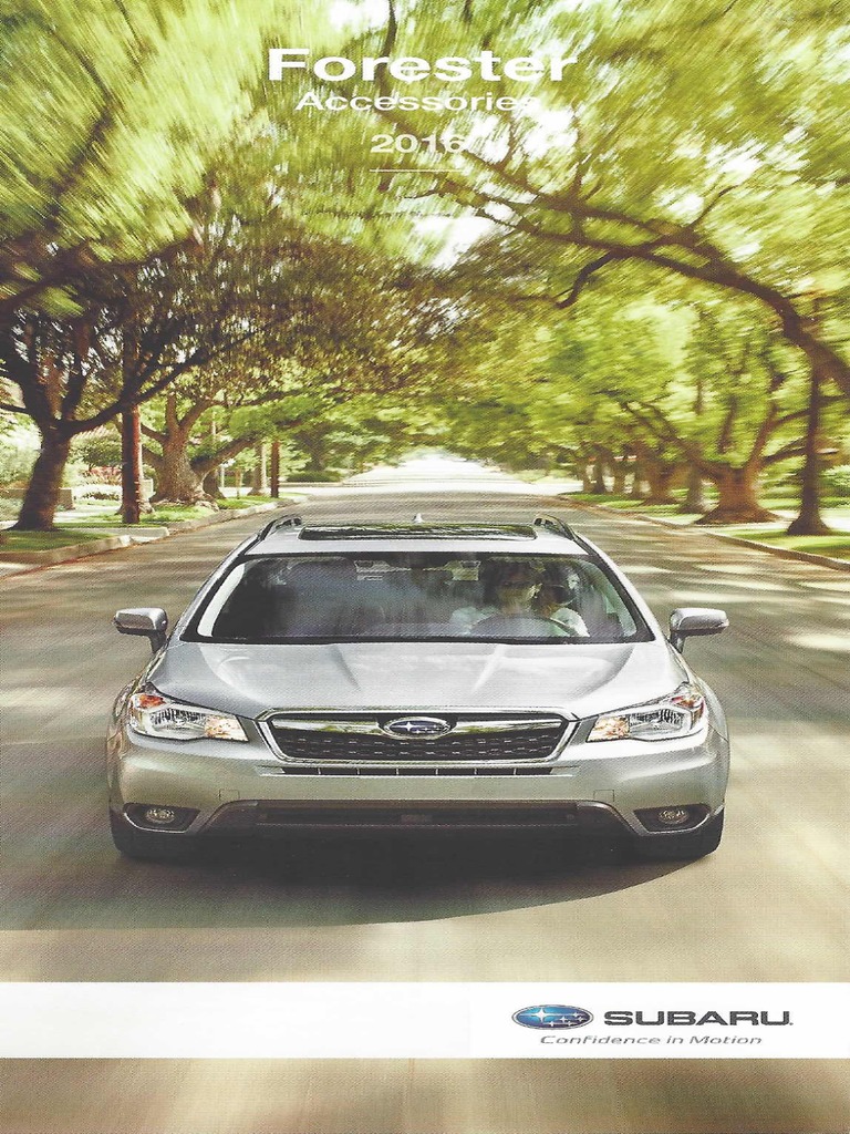 Subaru Forester 2016 Accessories PDF Trailer Vehicle Land