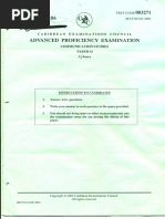 Cape Communication Study Past Paper 01 Yr 2003