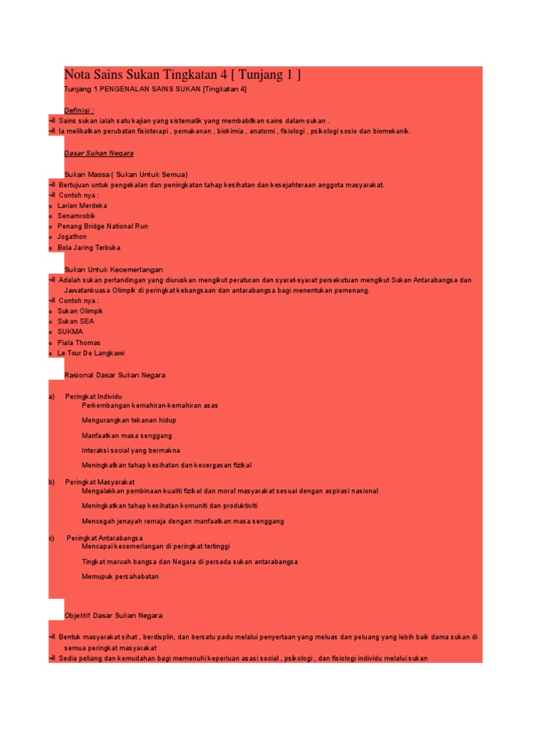 Get Nota Sains Sukan Tingkatan 4 Bidang 3 Background ...