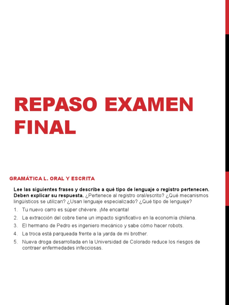 Repaso Examen Final | PDF