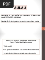 Aula 3 - A Desigualdade Social Como Fato Social