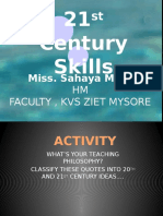 21 Century Skills: Miss. Sahaya Mary