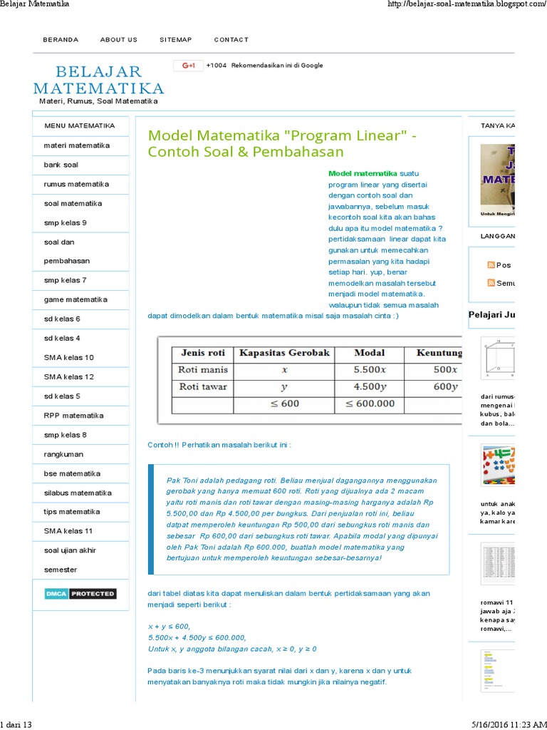 Belajar Matematika | PDF | Metode & Bahan Ajar | Komputer