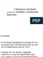 A.B.A. Análisis Conductual Aplicado TEA