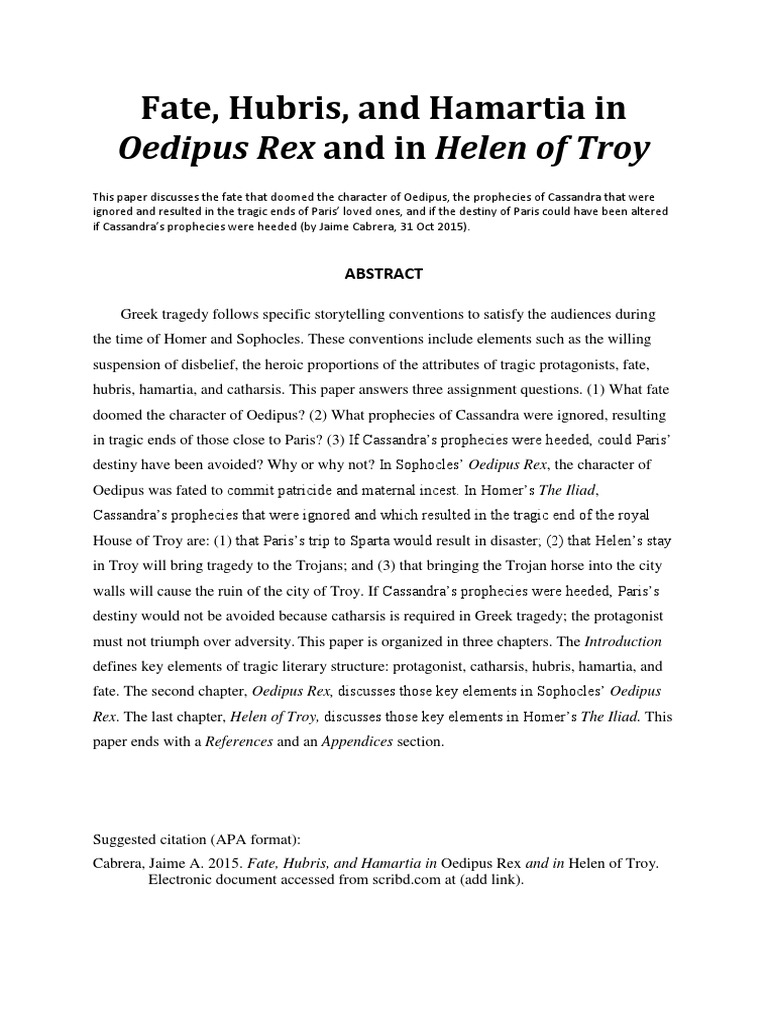 Hamartia in oedipus rex slideshare image