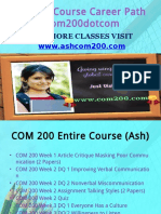 COM 200 Course Career Path Begins Com200dotcom