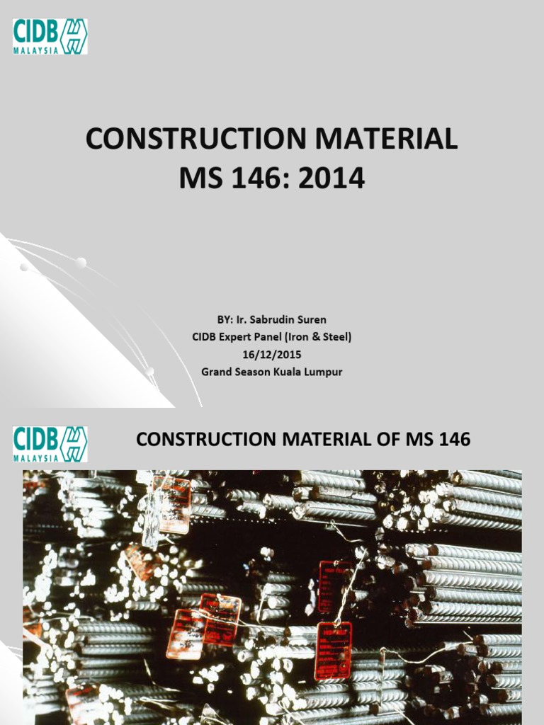 Ms 146-2014 Cidb Final Haji Sabrudin | PDF | Strength Of Materials ...