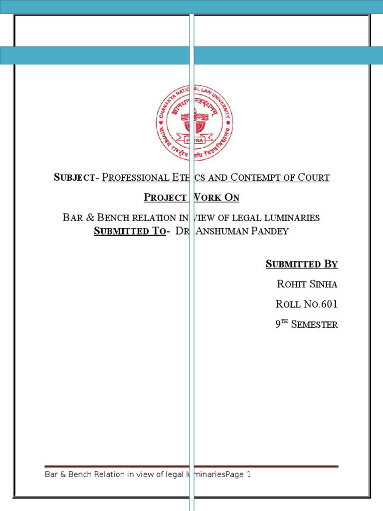 Professional Ethics Pdf Advocate Lawyer