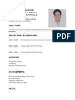 Personal Information:: Name: Aabram Eilson L. Guevarra Address: E-Mail Address: Contact Nos.: 09159539662