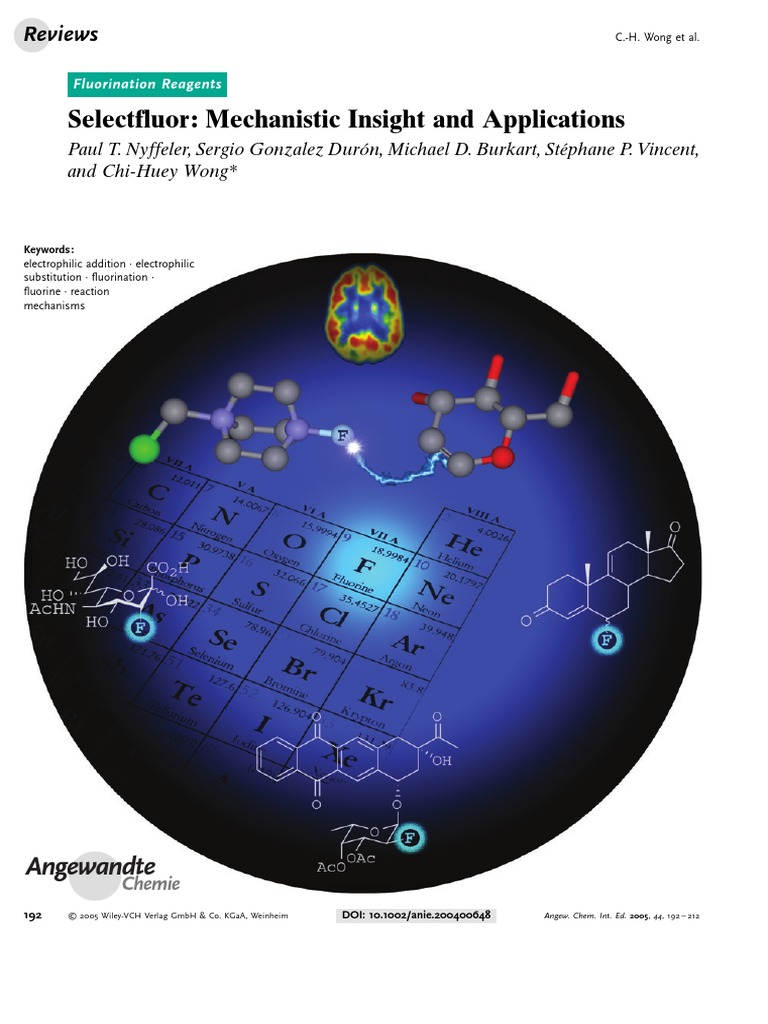 Selectfluor: Safe Electrophilic Fluorination | PDF | Chemical Reactions ...