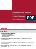 Improvements in Alarm Analysis - Honeywell User Group - Sep 2012