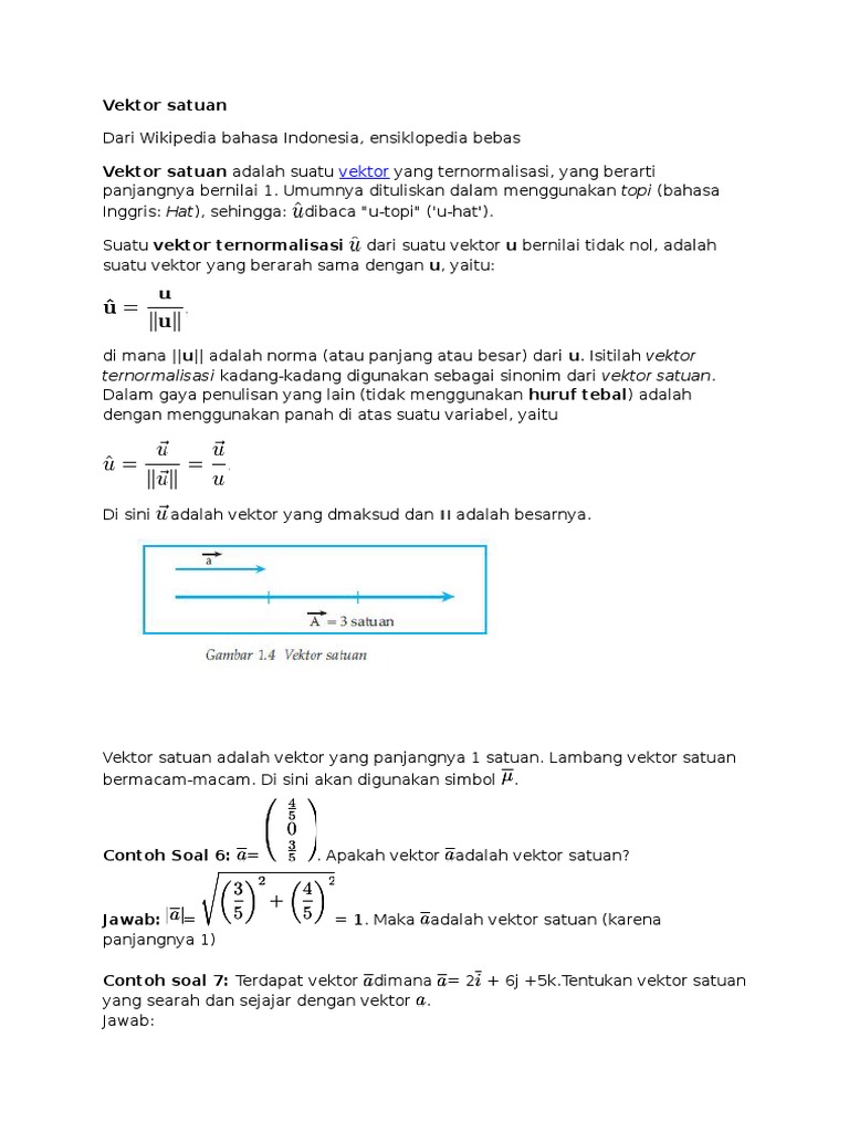 Vektor Satuan