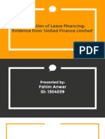 Application of Lease Financing: Evidence From United Finance Limited'