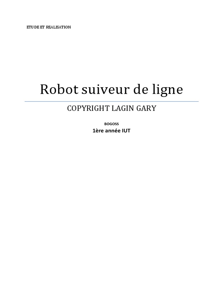 Robot Suiveur de Ligne PDF | PDF