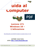Guida al Computer - Lezione 171 - Windows 10 - L'attivazione