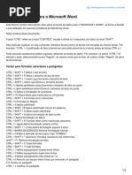 Teclas de Atalho Para o Microsoft Word