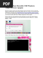 Cara Membuat Bootable USB Windows Tanpa Software Apapun