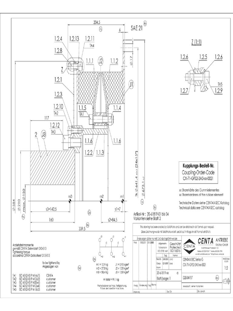 Centa Coupling CX-71-GFS2 | PDF