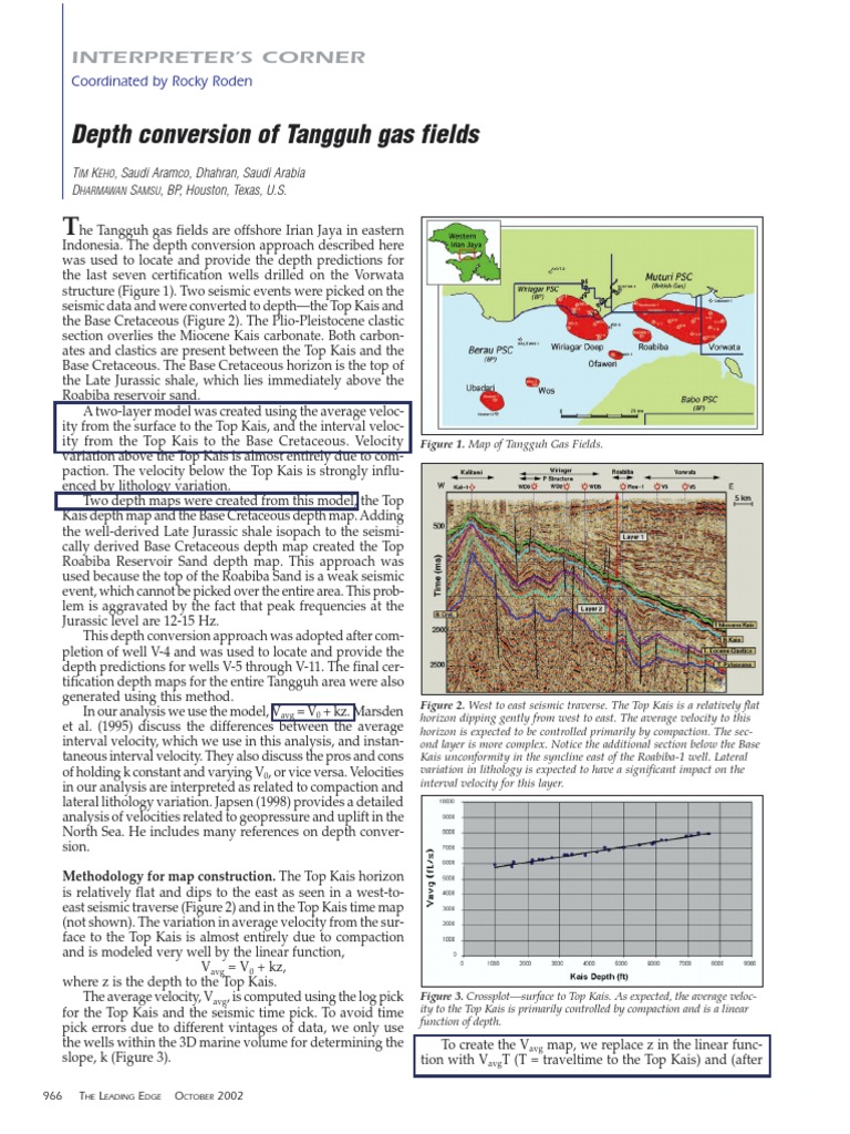 LEE000966 (Depth Conversion of Tangguh Gas Fields) | PDF | Map ...