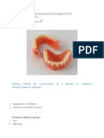 Lecture Notes On Prosthetics Dentistry