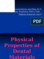 Physical Properties of Dental Materials