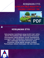 Kebijakan Etis PT Ultrajaya Etika Bisnis