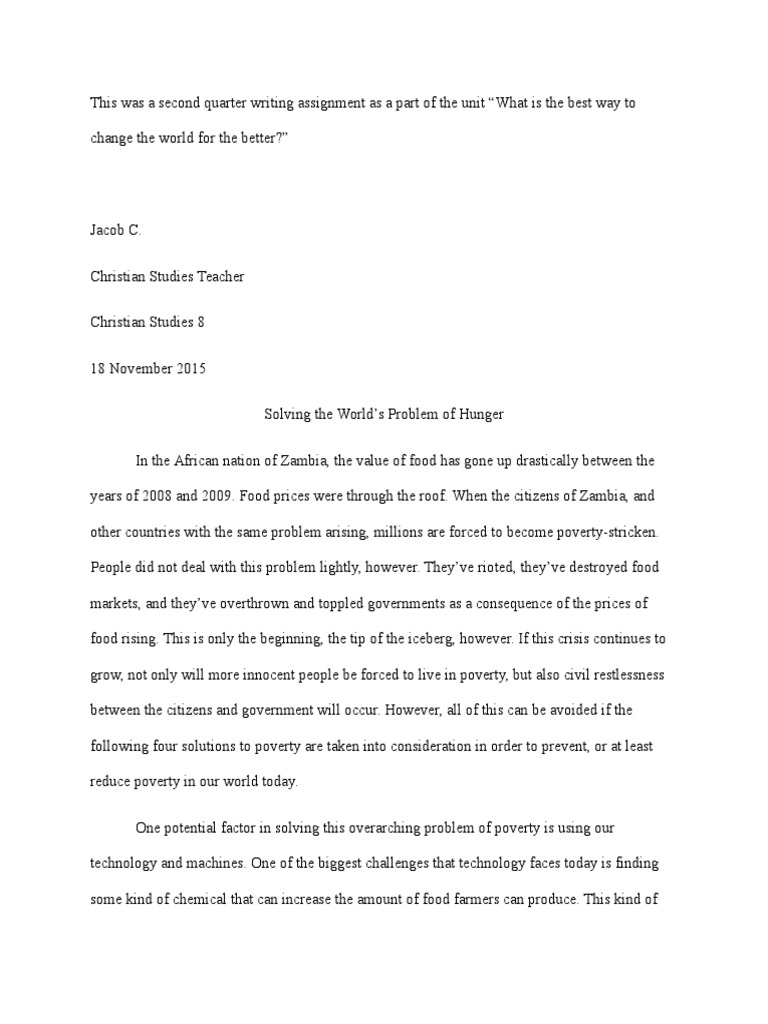 Essay about food security picture