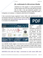 Onde Gravitazionali, Confermata La Rilevazione Diretta - Le Scienze