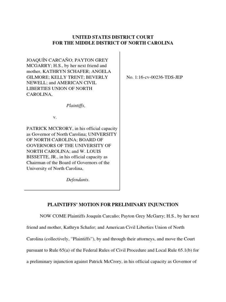 Motion For Prelim. Injunction PDF Federal Rules Of Civil Procedure