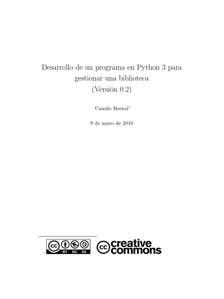 Programa Python para Gestión de Biblioteca | PDF | Programación de ...