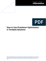 PushdownOptimization in Teradata Sessions