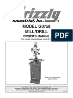 Grizzly G0758 Mill-Drill Manual